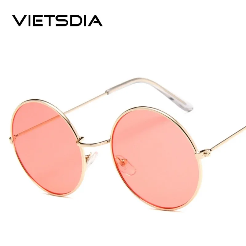 Новинка 2019 металлические круглые Модные солнцезащитные очки с морскими линзами