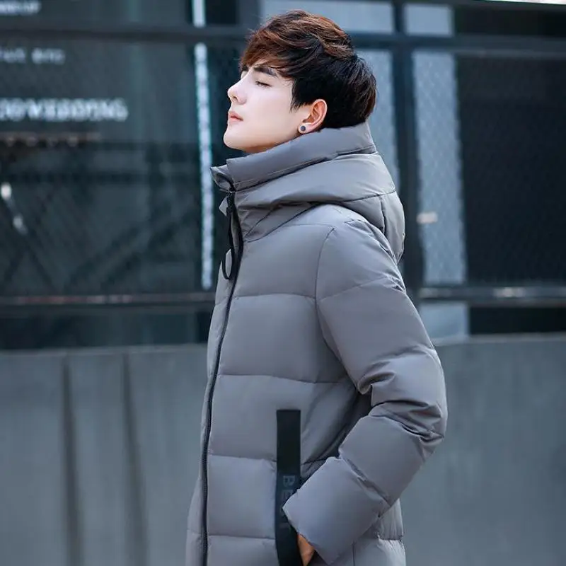 2018 Для мужчин на улице зима длинное пальто куртка-пуховик утепленная парка с