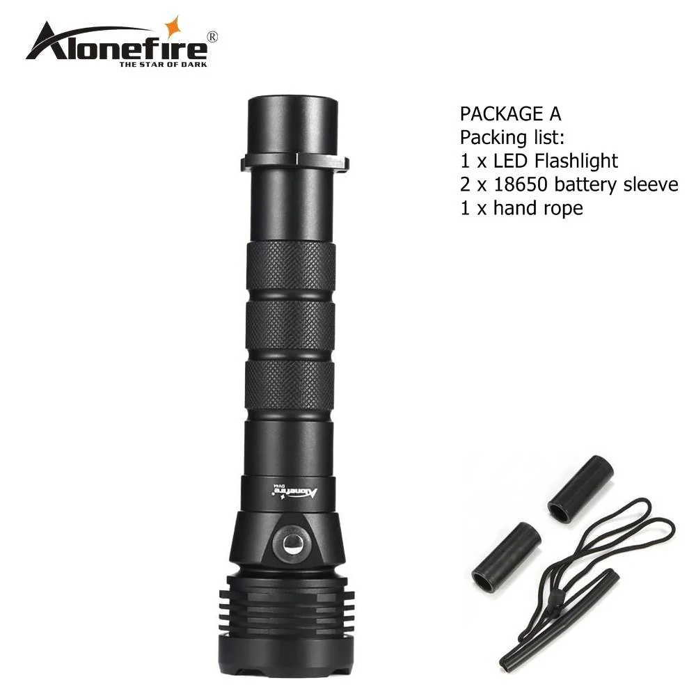 Package A AloneFire DV44 светильник для дайвинга 26650 светильник фонарь для дайвинга Мощный Cree светодиодный XM-L2 светильник для подводной съемки водонепроницаемая лампа для дайвинга - Испускаемый цвет: Package A