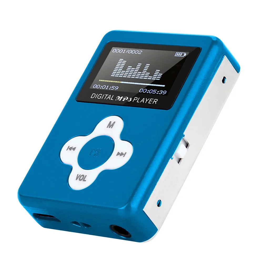 Hifi портативный зеркальный Мини USB цифровой ЖК-экран Mp3 музыкальный плеер Поддержка 32 Гб SD TF карта USB кабель Мода