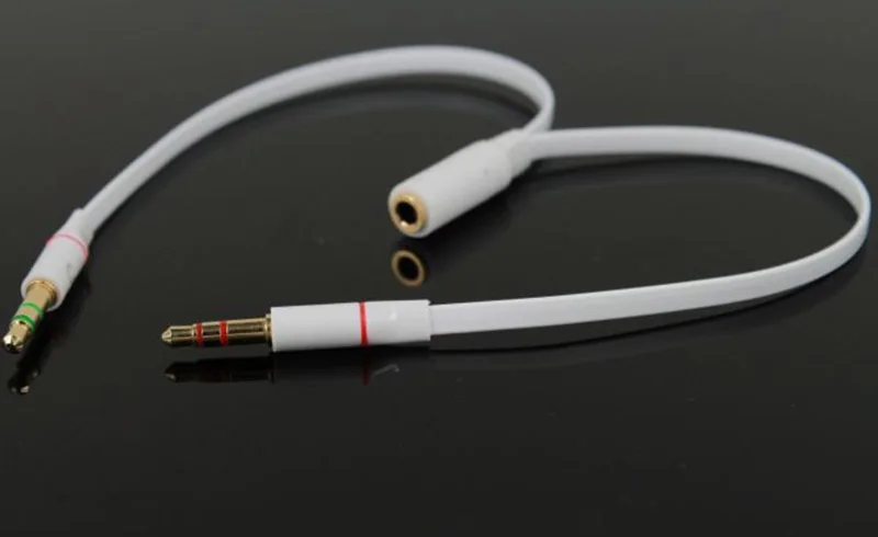 ULIFART 3.5mm Female to 2 Male Headphone Mic Audio Y Splitter Flat Stereo Adapter Cable For Laptop | Компьютеры и офис