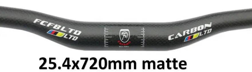 matte FCFB матовый mtb Руль Горный велосипед, велосипедное углеродное Руль 25,4*380- 720 мм плоский или подъем бар Велоспорт Запчасти - Цвет: matte