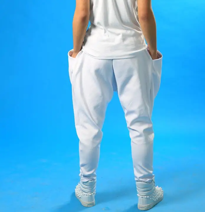 Мужские штаны шаровары для сцены певицы танцев рок модные уличная звезда новинка