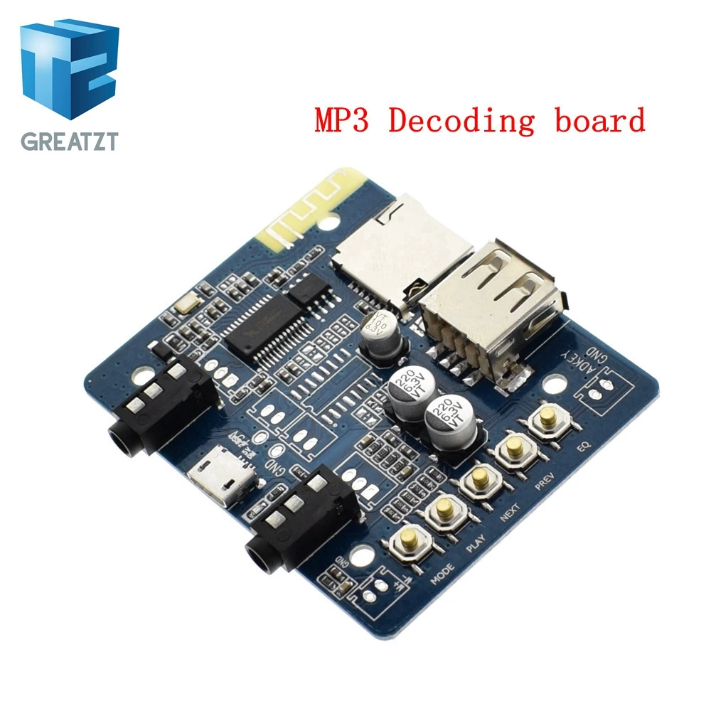 3.7 5 В MP3 WAV bluetooth аудио декодер гарнитура прослушивания музыки интерфейс зарядки