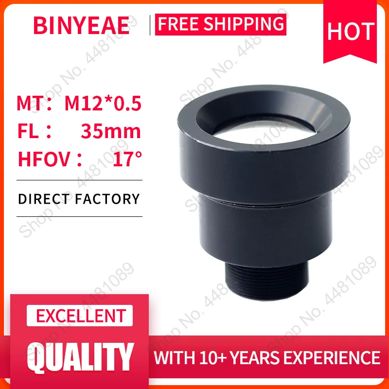 Линза BINYEAE M12 FL с разъемом 35 мм линза отверстием для 1/2 CCD F2.0 Mini CCTV HD 2 0