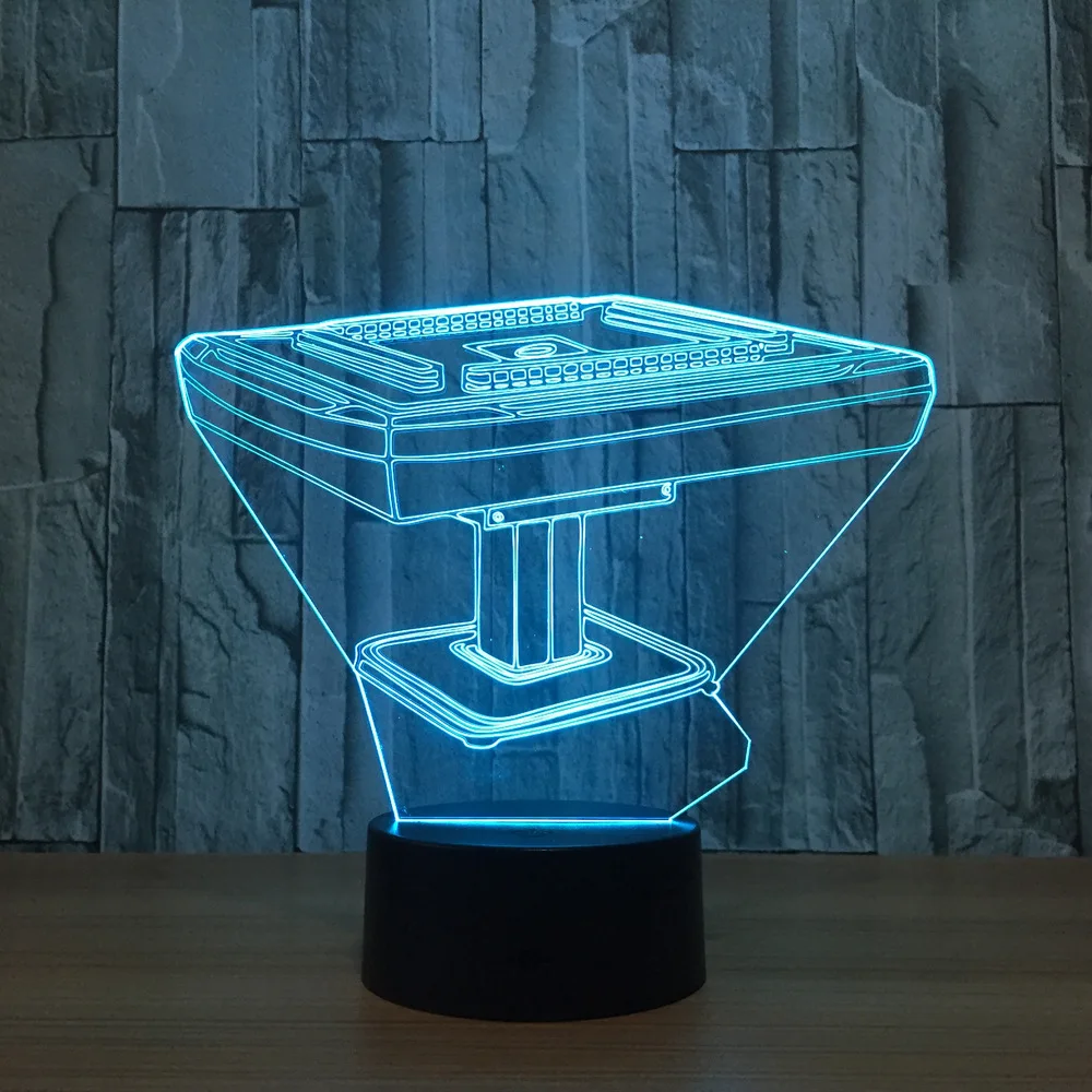 Настольный 3d светильник для Маджонга светодиодсветодиодный лампа с сенсорным