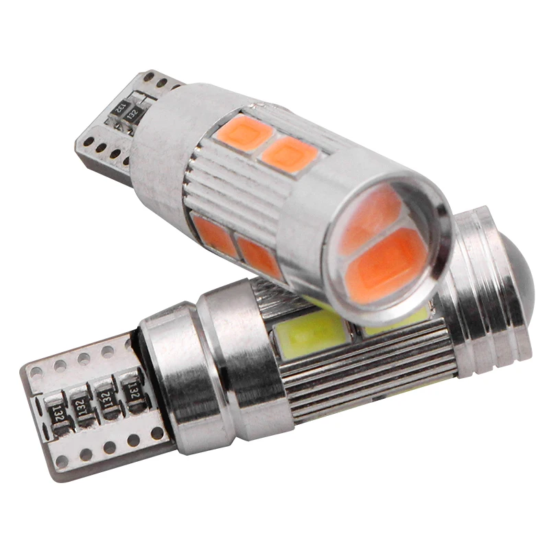 T10 10 SMD 5630 светодиодный объектив проектора автомобильные Габаритные фонари W5W 501