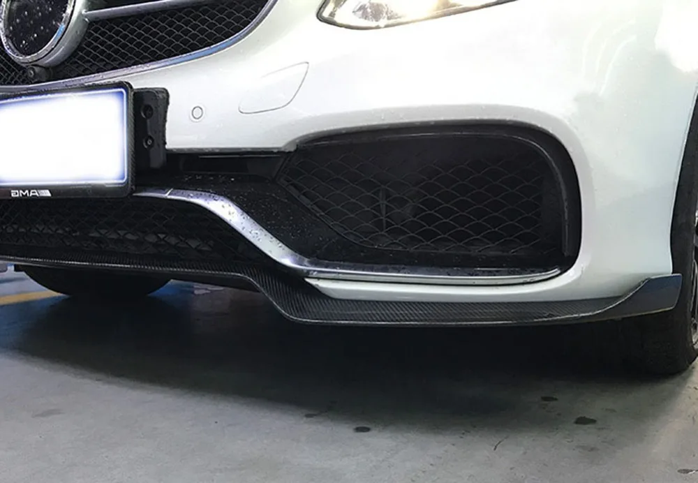 W212 углеродного волокна переднего бампера для губ сплиттер спойлер для Benz w212 e63 автомобильные аксессуары