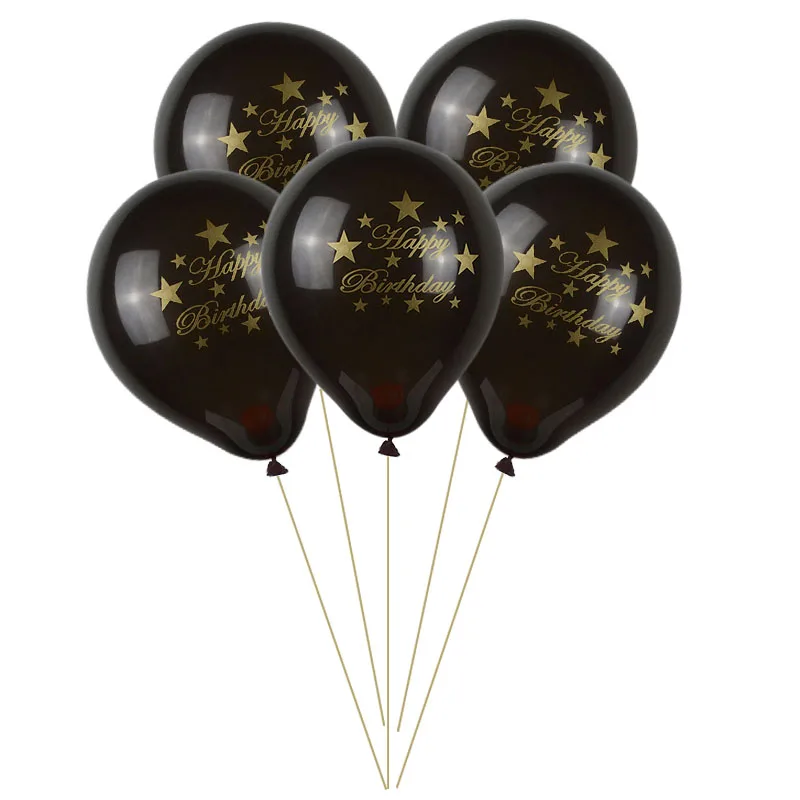 5Pcs 10Inch Latex Inflatable Balloons Happy Birthday Air Ball Accessories Decorati Baby Shower Kids Home Favor Supplies | Дом и сад