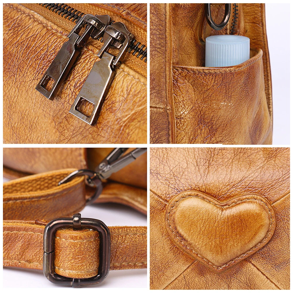 Оригинальная индивидуальная кожаная цветная сумка в стиле ретро из натуральной