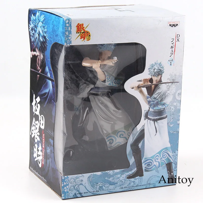Серебряная Душа гинтама фигура Banpresto DX Vol.1 Sakata Gintoki ПВХ Фигурки Коллекционная модель игрушки 17 см