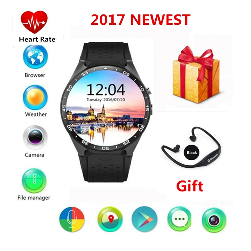 KW88 Смарт часы 1 39 ''amoled 400*400 3g вызова 2.0MP камера шагомер с Wi Fi сердечного ритма