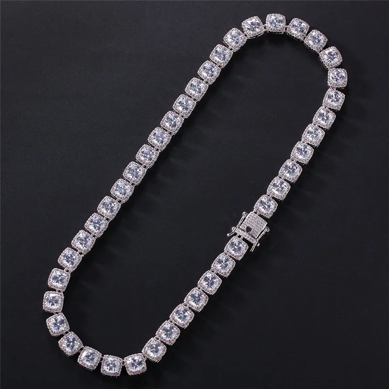 Iced Out цепи ожерелье для мужчин и женщин Подарки Новое поступление Мода Bling квадратный AAA кубический цирконий хипстер хип хоп ювелирные изделия