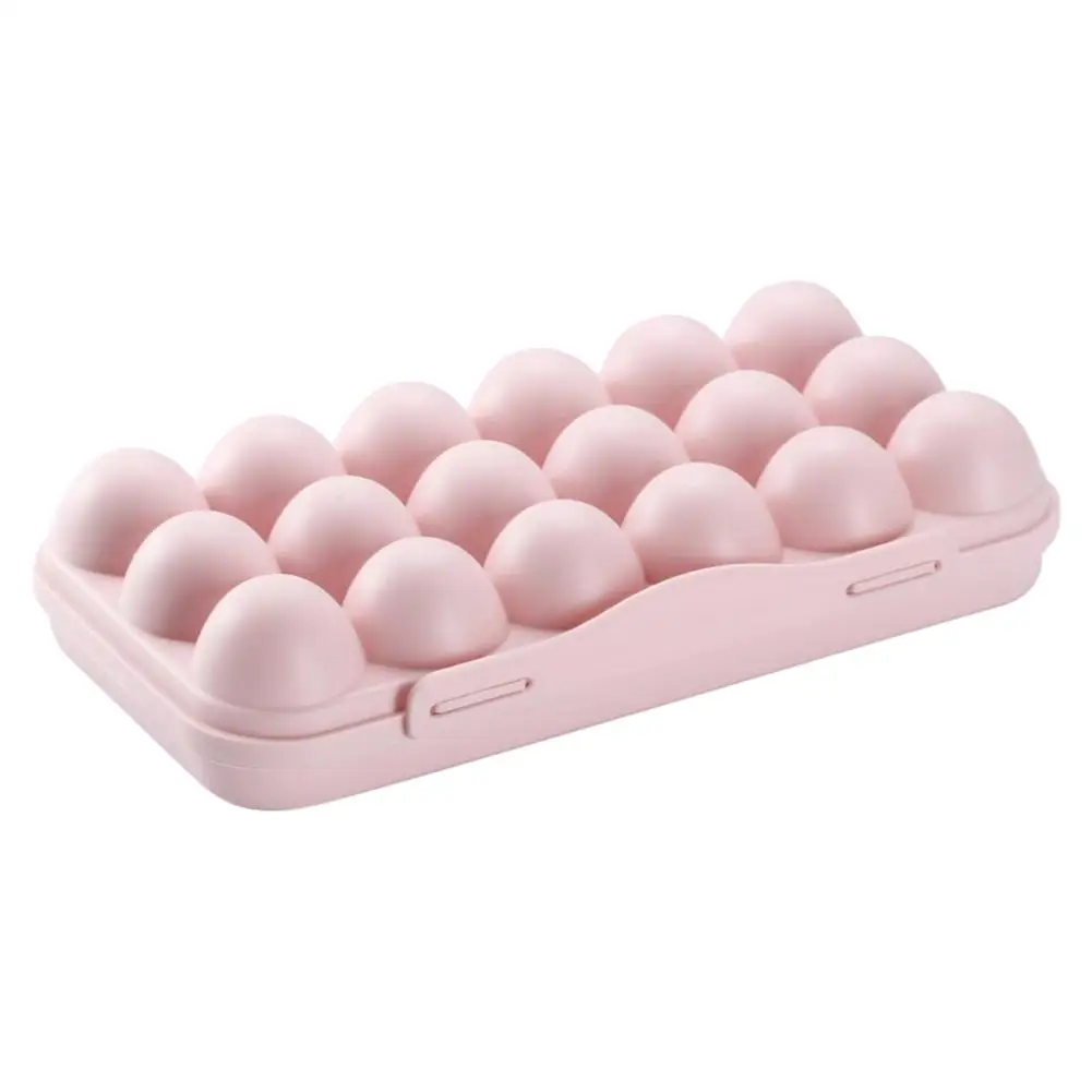 Pink Кухонный ящик для хранения яиц 12 решетчатая коробка для яиц контейнер для еды Органайзер коробка бытовой кухонный держатель для яиц с крышкой холодильное хранение - Цвет: Pink