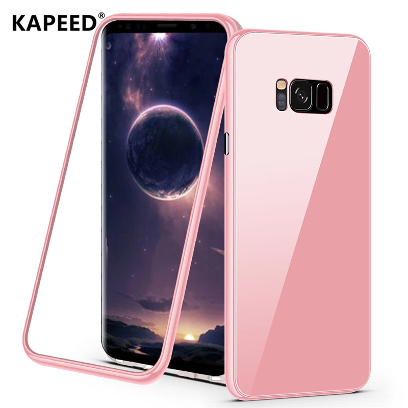 Флип-чехол для samsung Galaxy S9 S8 Plus Note 8 9 модный цветной магнитный стеклянный чехол для телефона для samsung Galaxy Note 9 8 S7 Fundas
