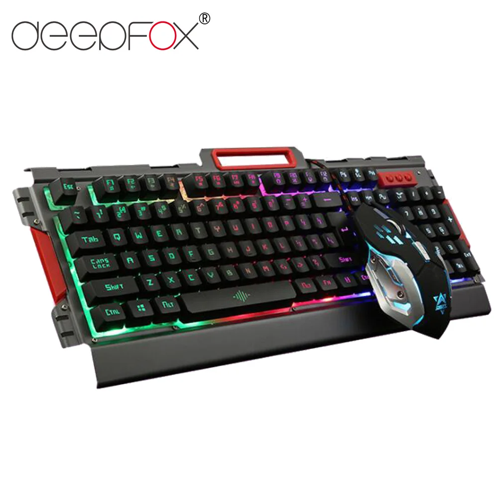 Проводная игровая клавиатура DeepFox с радужной светодиодной подсветкой