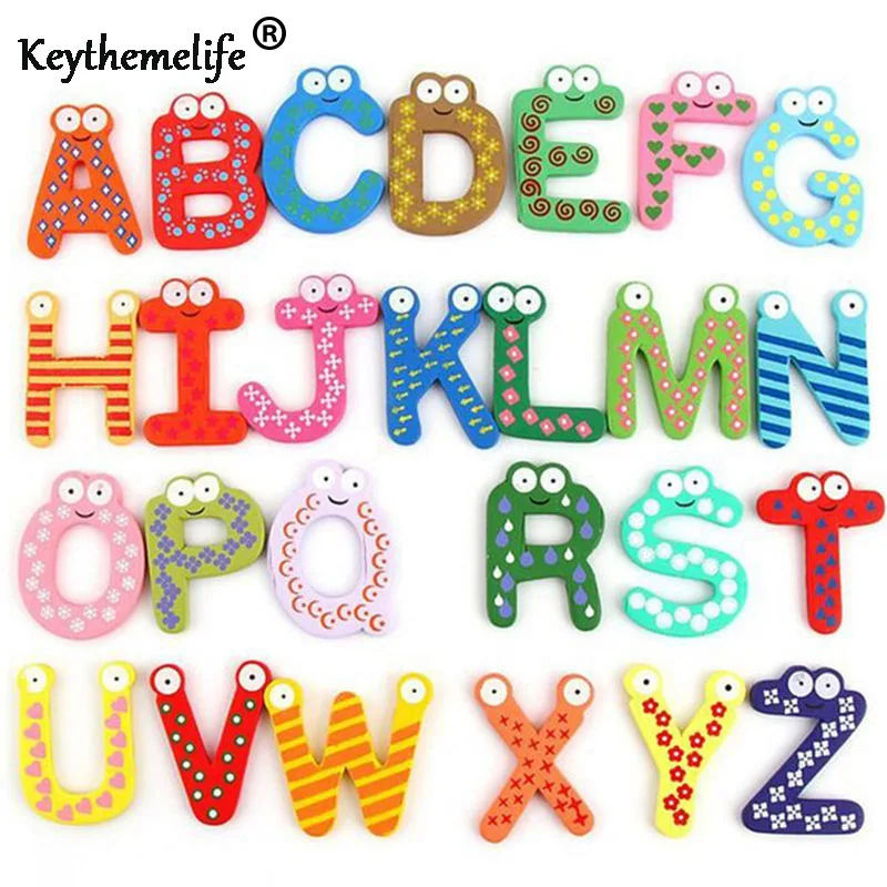 Деревянные цифровые буквы и цифры холодильник для детей раннего обучения