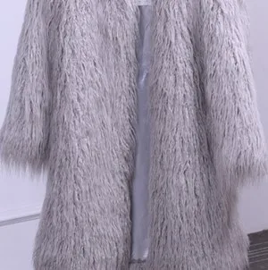 grey with hood Однотонная синяя винтажная пушистая зимняя теплая куртка с капюшоном из искусственного меха, пальто, верхняя одежда для женщин, толстовки, пальто с капюшоном - Цвет: grey with hood