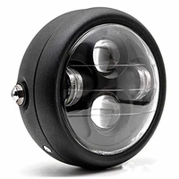motorcycle black 6 5 headlight projector head lamp hilo beam bobber chopper head light