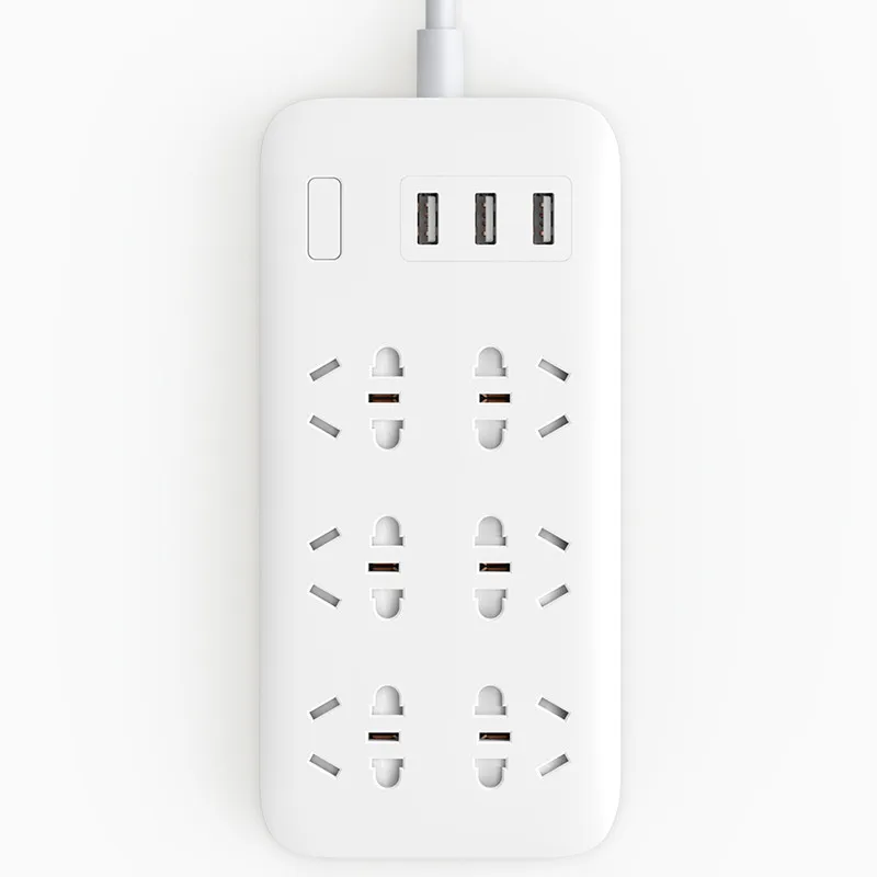 Xiaomi MiJia Smart power Strip 2A Быстрая зарядка 3 USB удлинитель 6 Стандартный гнездовой адаптер кабель