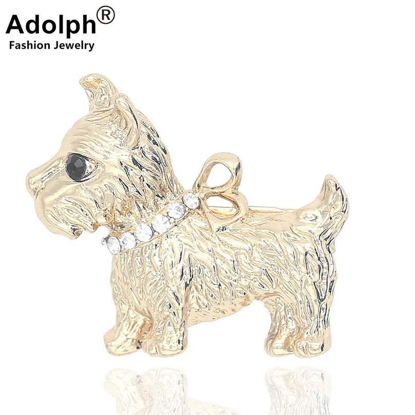 Женская Брошь-бабочка ADOLPH металлическая брошь золотого цвета с кристаллом в