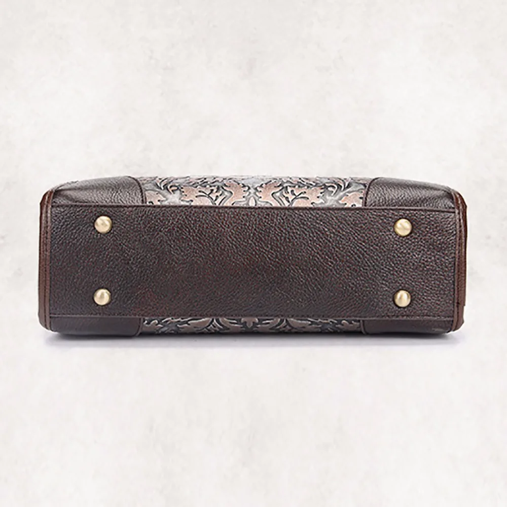 Сумка женская из натуральной кожи с цветочным принтом|genuine leather women bag|large tote bagleather