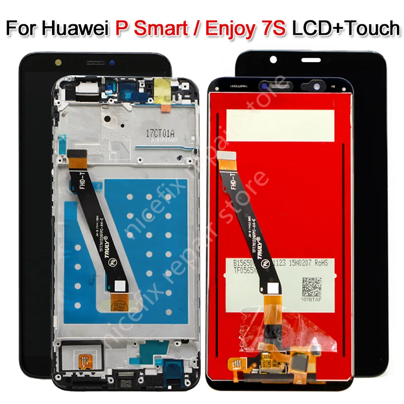 ЖК дисплей с сенсорным экраном и дигитайзером в сборе для Huawei P Smart рамкой FIG LX1 L21 L22
