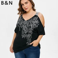xl 5xl female t shirt for women summer clothes tees shirts strap sexy casual outwear clothing wear short sleeve us size 14 22