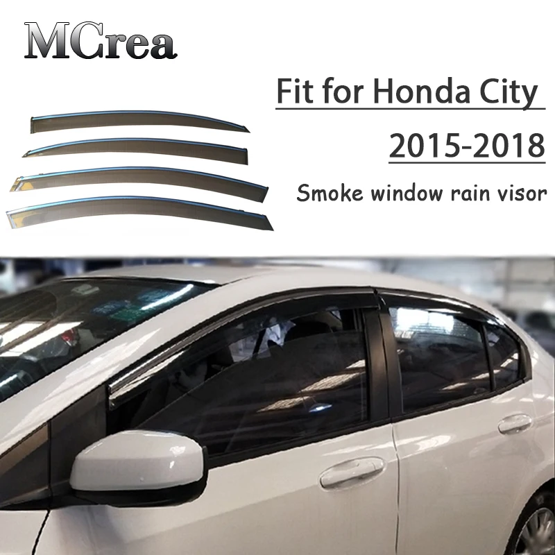 4 шт. защитный козырек от дыма и дождя для Honda City 2015 2016 2017 2018|Уплотнители авто| |