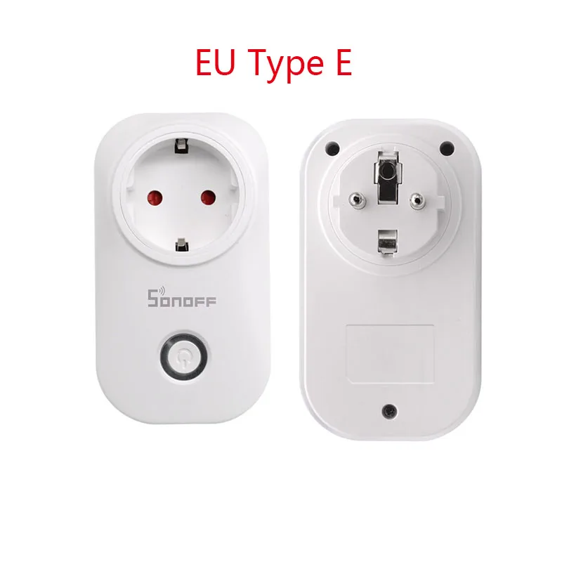 EU Type E Sonoff S20 Wifi беспроводной пульт дистанционного управления розетка умный таймер штекер умный дом розетка питания EU F/EU E/US/UK стандарт через приложение телефон - Bundle: EU Type E