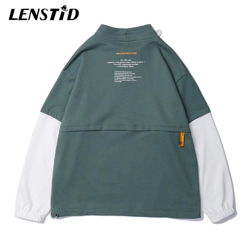 LENSTID осенний Новый Мужской Повседневный пуловер в стиле хип-хоп с цветными