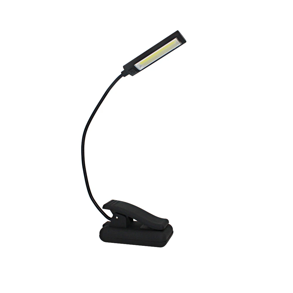 type 1 Светодиодный USB перезаряжаемая лампа для чтения книг, мини-лампа с гибким зажимом, встроенный аккумулятор COB, лампа для чтения книг, настольная лампа для чтения - Испускаемый цвет: type 1