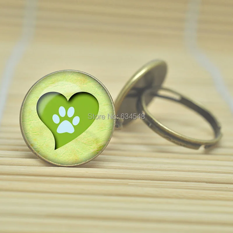 10 шт. любители собак кольца моего друга отпечатки лап собака ювелирные изделия