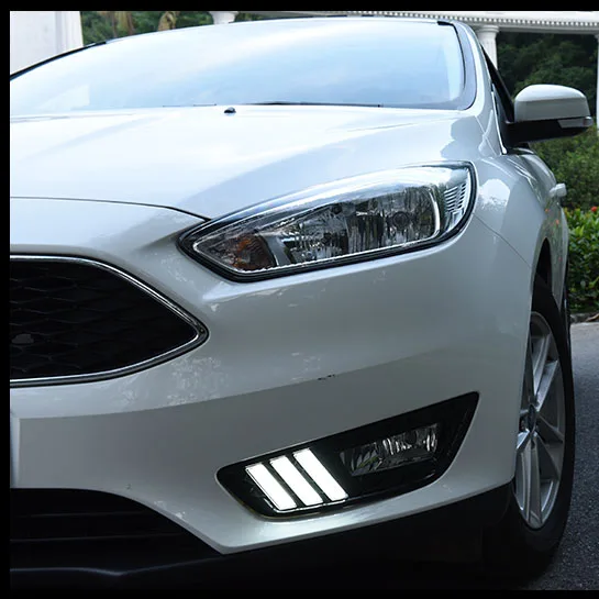 Фирменная Новинка обновленная светодиодный Габаритные огни DRL для Ford Focus 2015