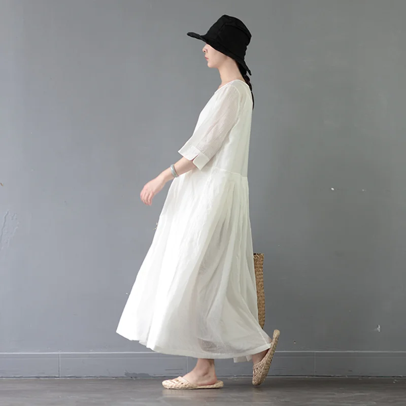 SCUWLINEN 2019 женские весенние летние платья однотонные с коротким рукавом Свободные