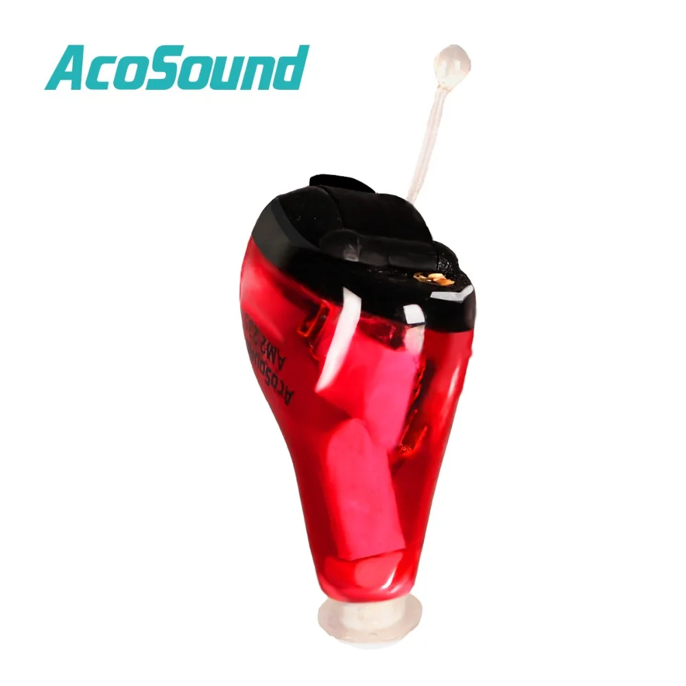 Red for right ear AcoSound 610IF программируемый цифровой слуховой аппарат CIC Невидимый 6 каналов слуховой аппарат звуковые усилители усилитель слуха уход за ушами - Цвет: Red for right ear