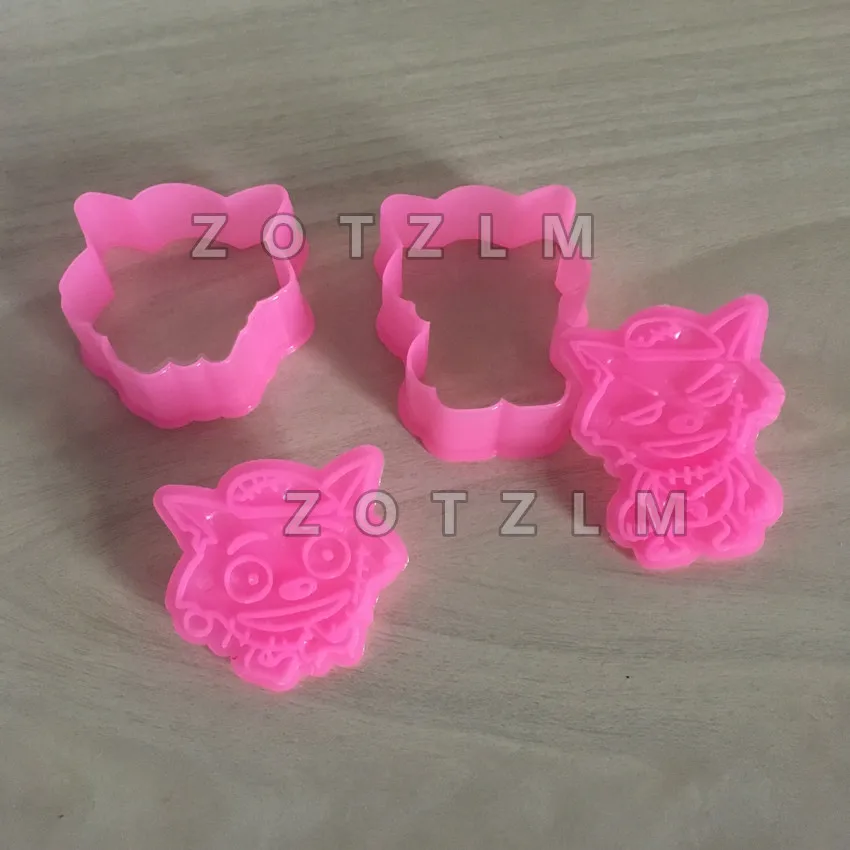 2 шт./компл. милые пластиковые режущие инструменты для печенья в форме волка из