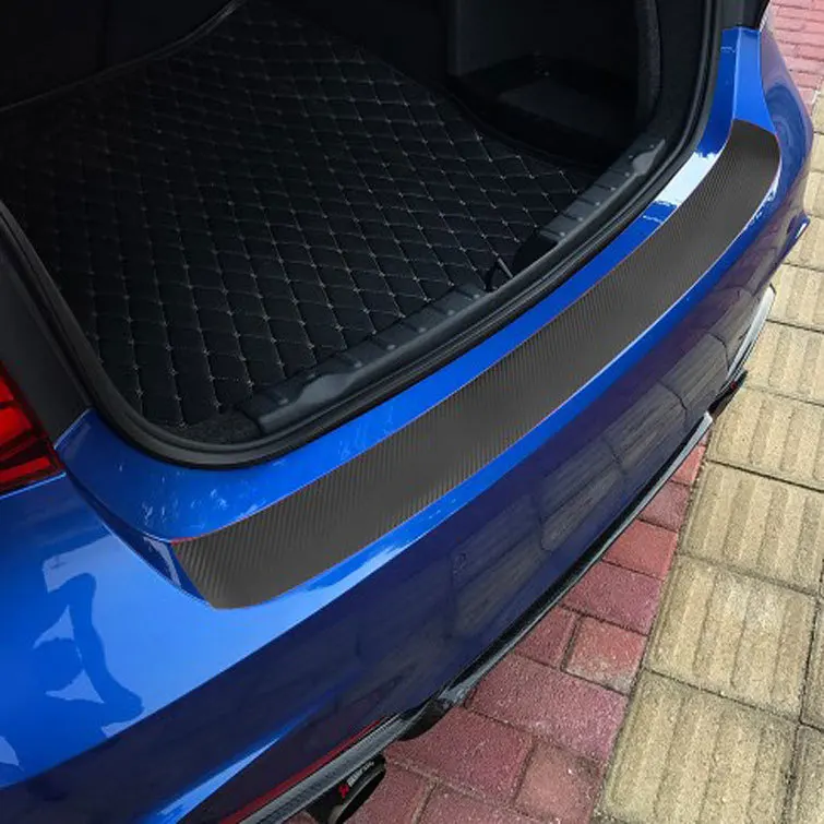 Фото Наклейки на порог автомобильной двери из углеродного волокна наклейки защита от