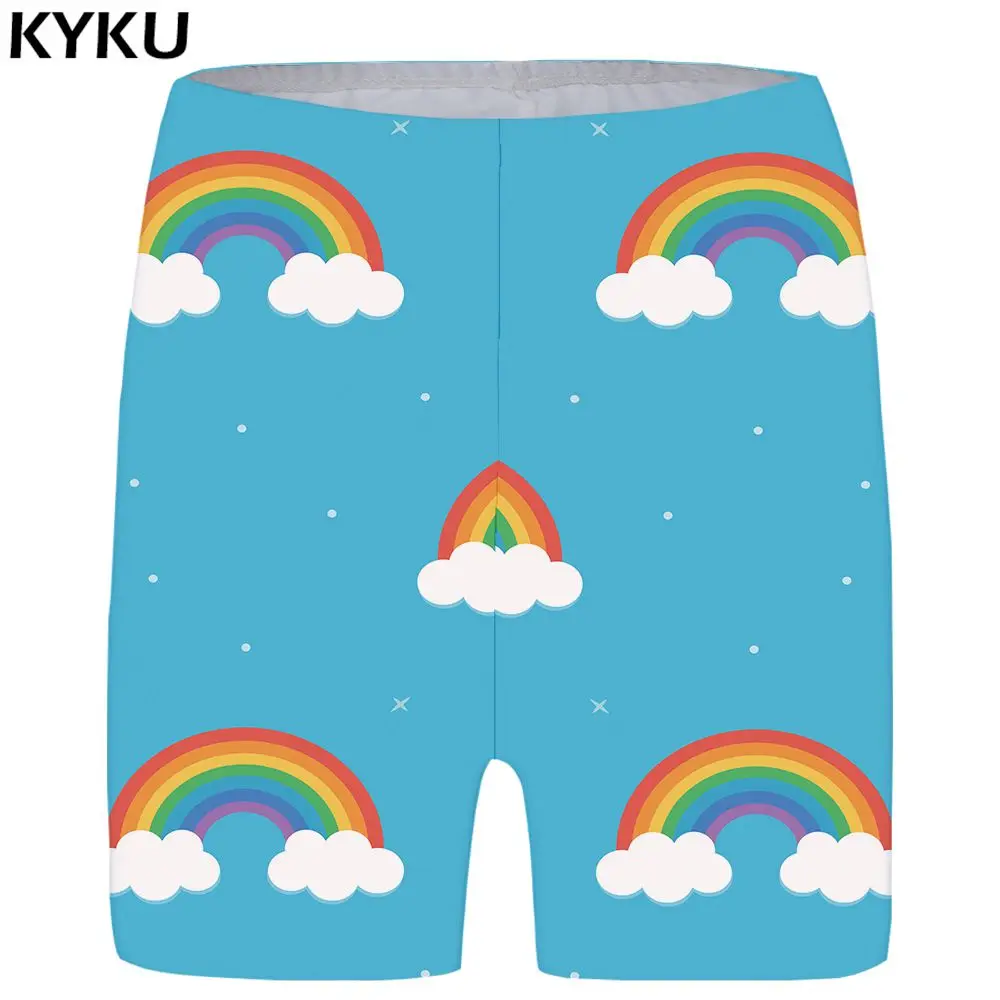 Shorts 20 Бренд KYKU, шорты с графикой, женские Желтые Повседневные Шорты, Ретро стиль, 3d принт, короткие штаны, обтягивающие, в стиле хип-хоп, женские шорты, женские летние, Новинка - Цвет: Shorts 20
