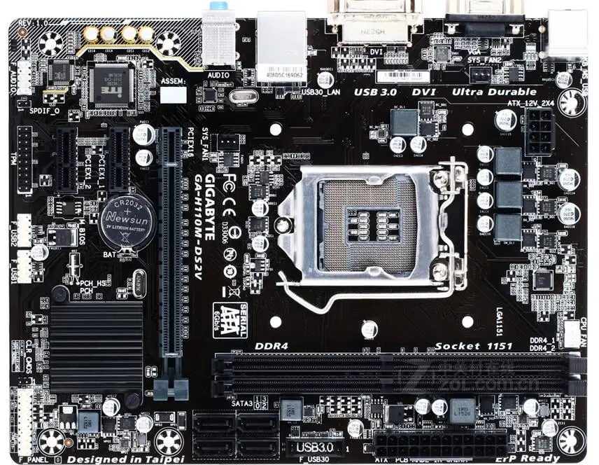 

Gigabyte GA-H110M-DS2V Original Motherboard H110M-DS2V Socket LGA 1151 DDR4 USB3.0 SATA3 PCI-E3.0