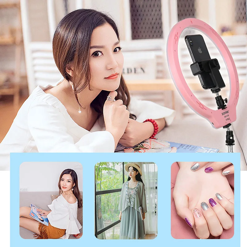 ZOMEI ZM128 световое кольцо для селфи iphone с регулируемой яркостью 128 шт. двухцветная 3200