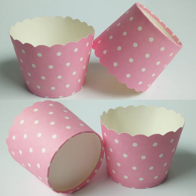 100 шт. чистый цвет темно-коричневые чашки для кексов свадьбы дня рождения