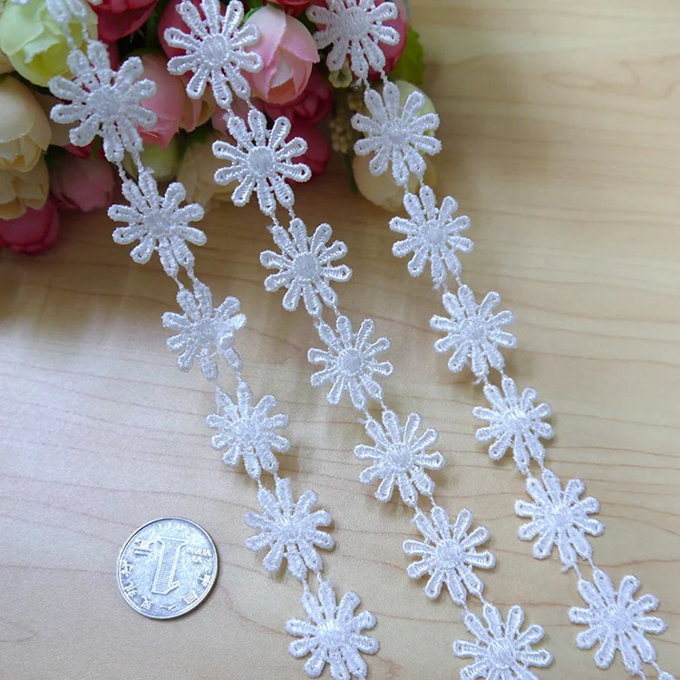 

White nice handmade patchwork material lace ribbon diy garment sewing lace trim headwear accessories 15y/lot