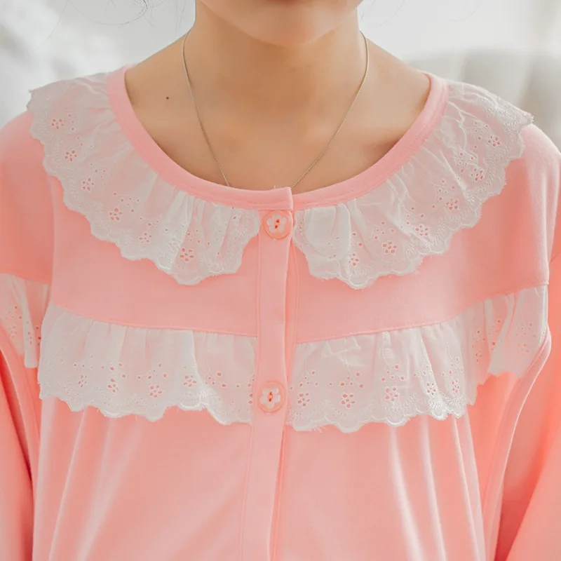 С длинными рукавами грудного вскармливания Беременные женщины хлопковые пижамы