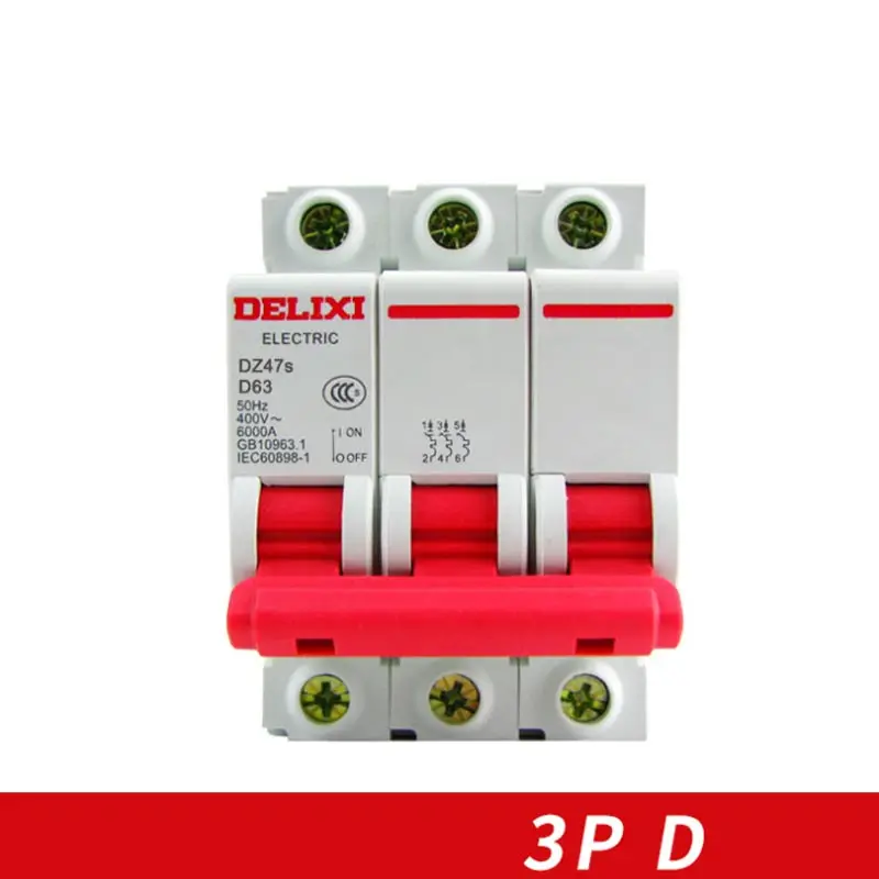 3pole &quotD&quot Curvers Magnetotermico 10a DZ47s 63 DELIXI MCB 10A 63A 16A 20A 25A 32A 40A 50A миниатюрный автоматический