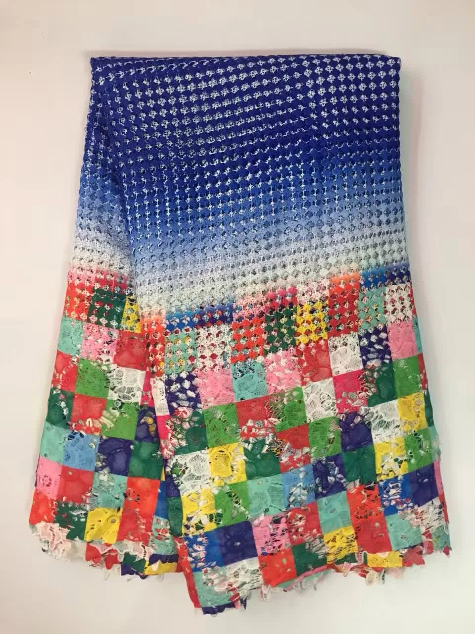 Наиболее популярные Нигерии кружевной ткани 2017 Красный Тюль отделкой Африки