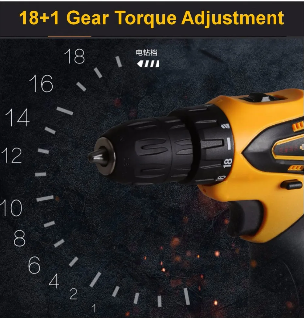 16 8 в перезаряжаемая электрическая Беспроводная отвертка компактный мини