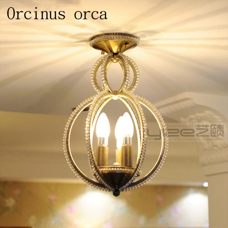 Американская старинная люстра в винтажном стиле индивидуальный Хрустальный