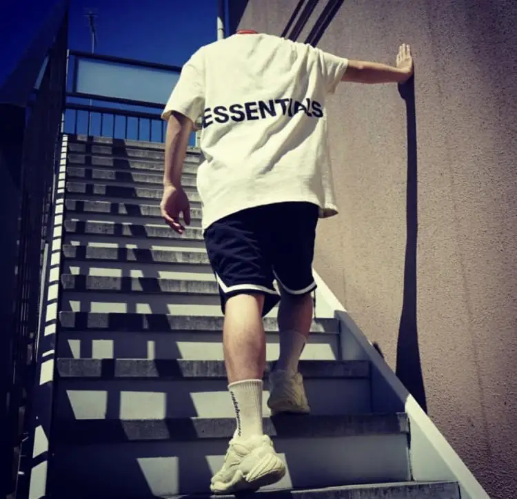 QoolXCWear Мужская/женская футболка kanye west fog, свободная, ovesized, высокая, уличная, базовая, хип-хоп, хлопковая футболка, Топы, футболка