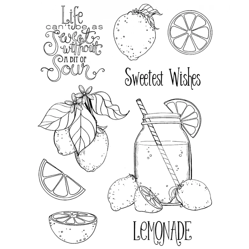 Lemonade прозрачный силиконовый штамп/печать для сделай сам